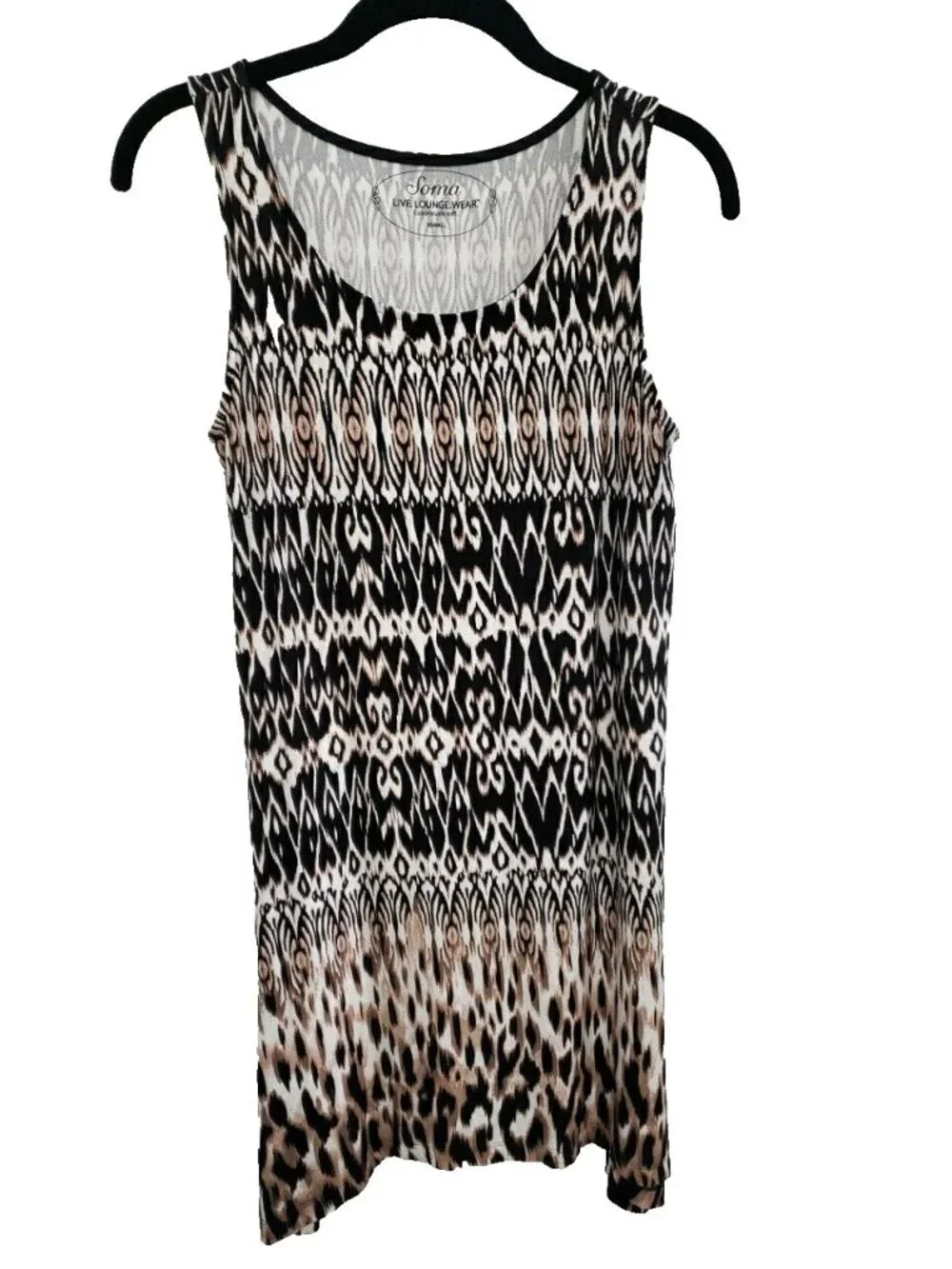 Soma Live Lounge Wear Sleeveless Scoop Scarf Tank Tunic Sz XS